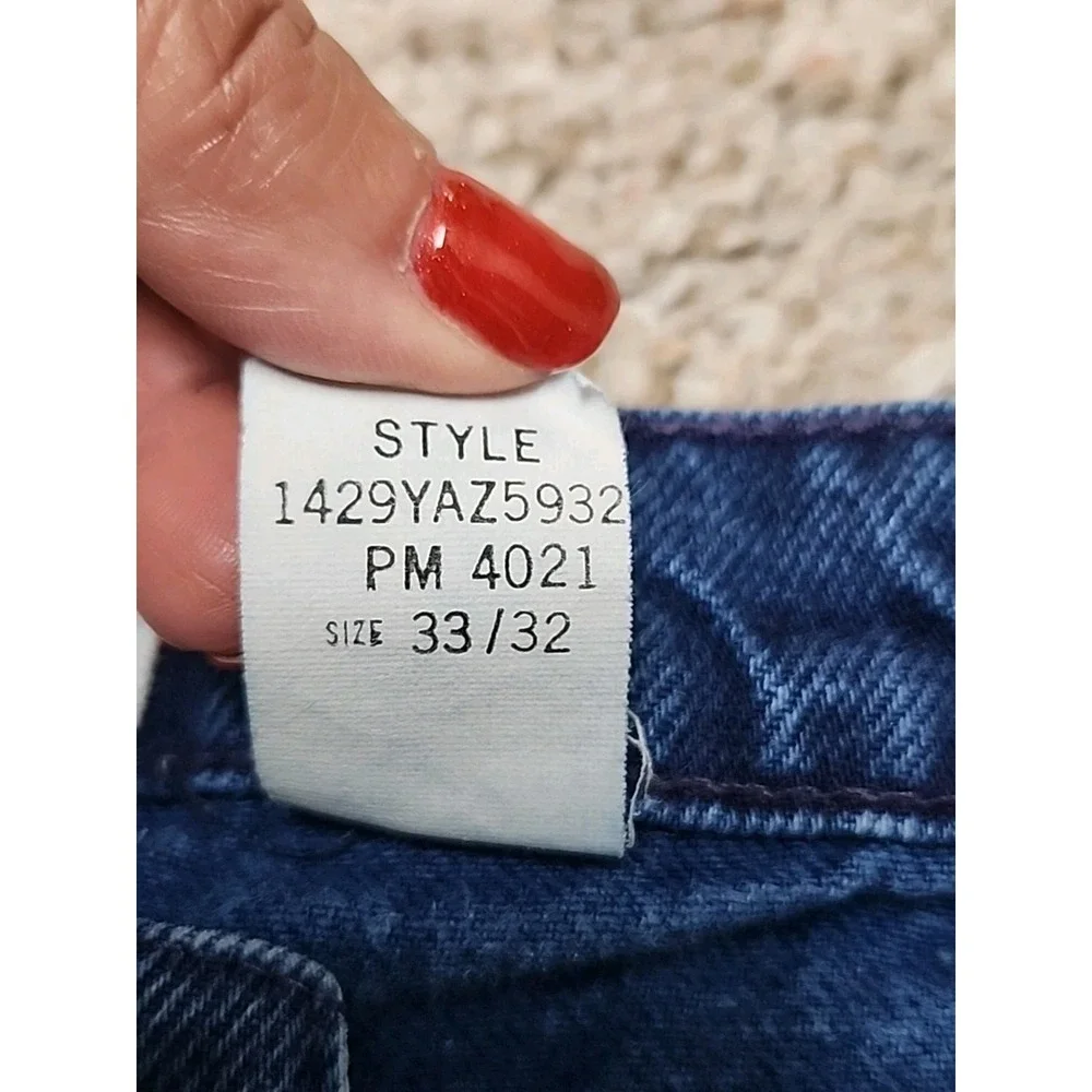 I.O.U Jeans VTG 80's 90's Blue Rinse 33x32 Baggy Tapered Skater‎ 30x30 Actual
